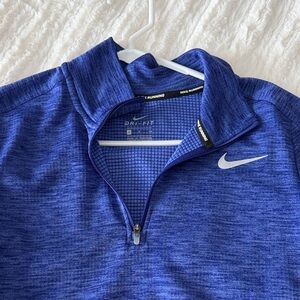 Nike Royal Blue Dri-FIT Quarter-Zip Top